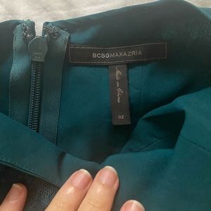 BCBGmax teal lace dress
